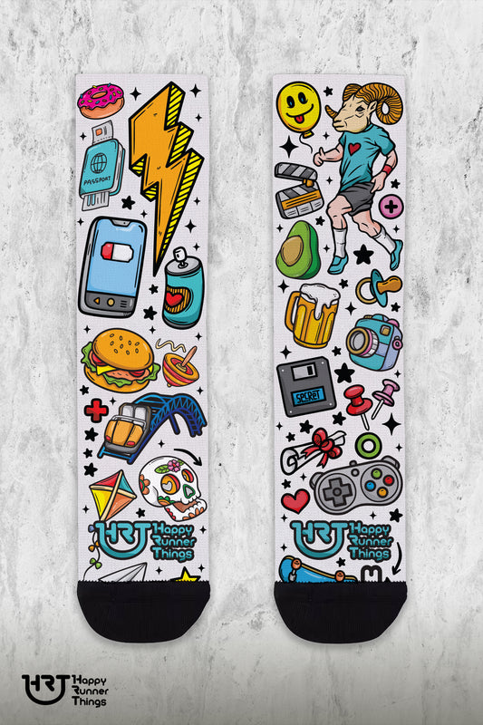 RUN YOUR LIFE - Calcetines - Caña Media-Alta