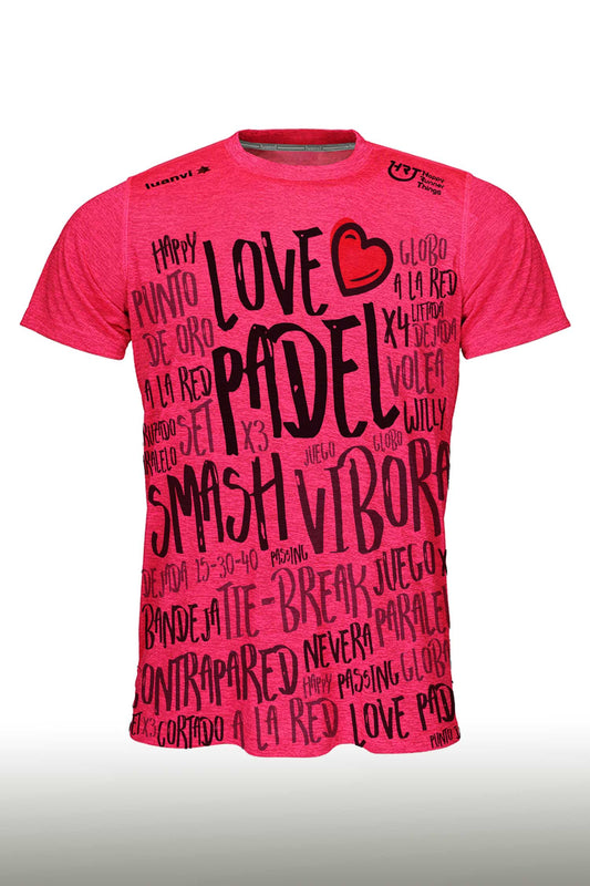 Love Padel - Camiseta Padel Unisex - Coral