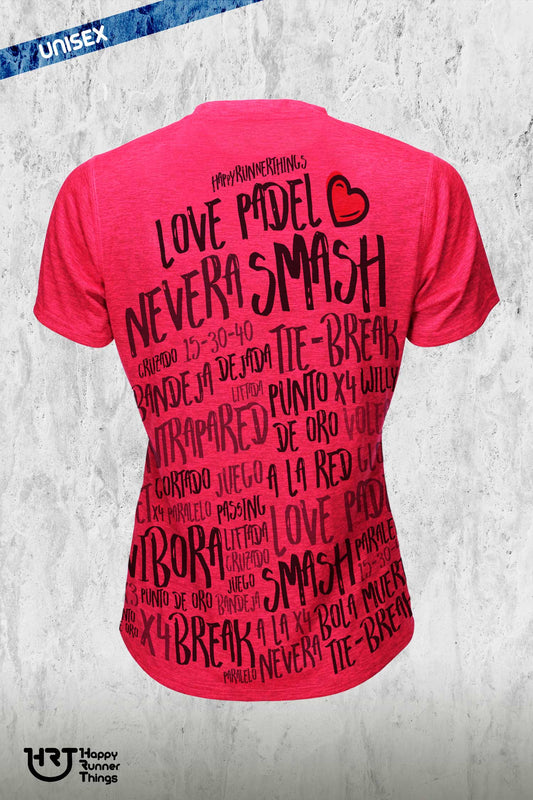 Love Padel - Camiseta Padel Unisex - Coral