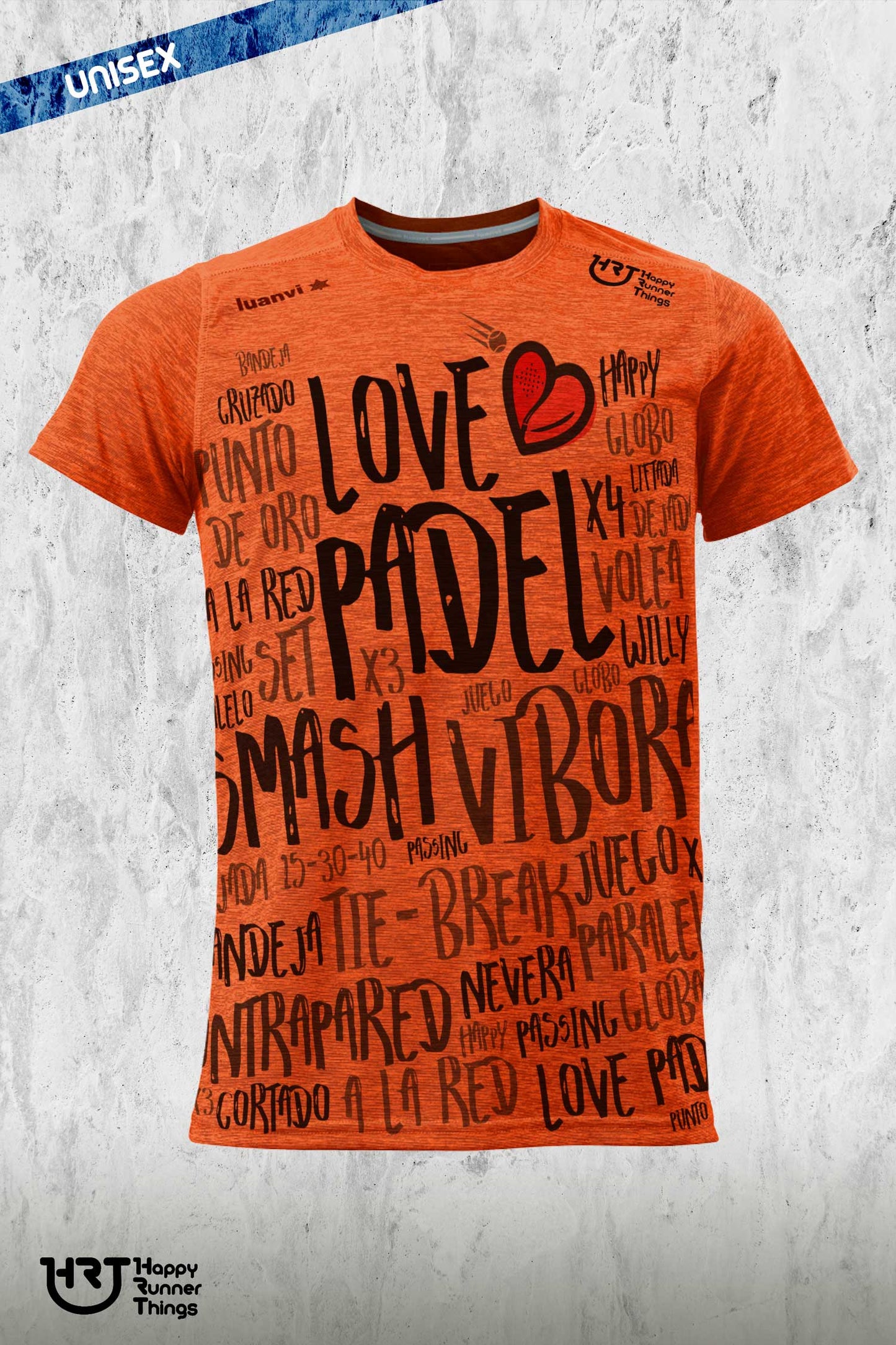 Love Padel - Camiseta Padel Unisex - Naranja