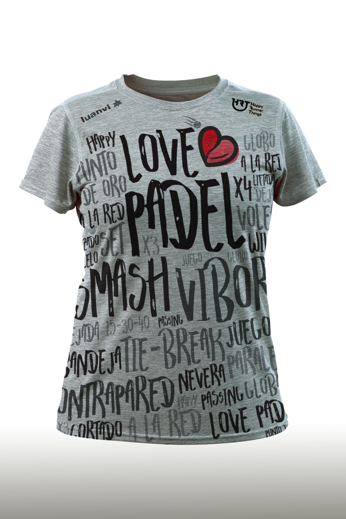 Love Padel - Camiseta Padel Mujer - Gris