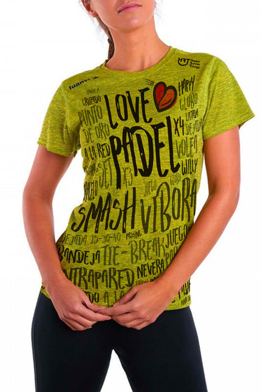 Love Padel - Camiseta Padel Mujer - Pistacho