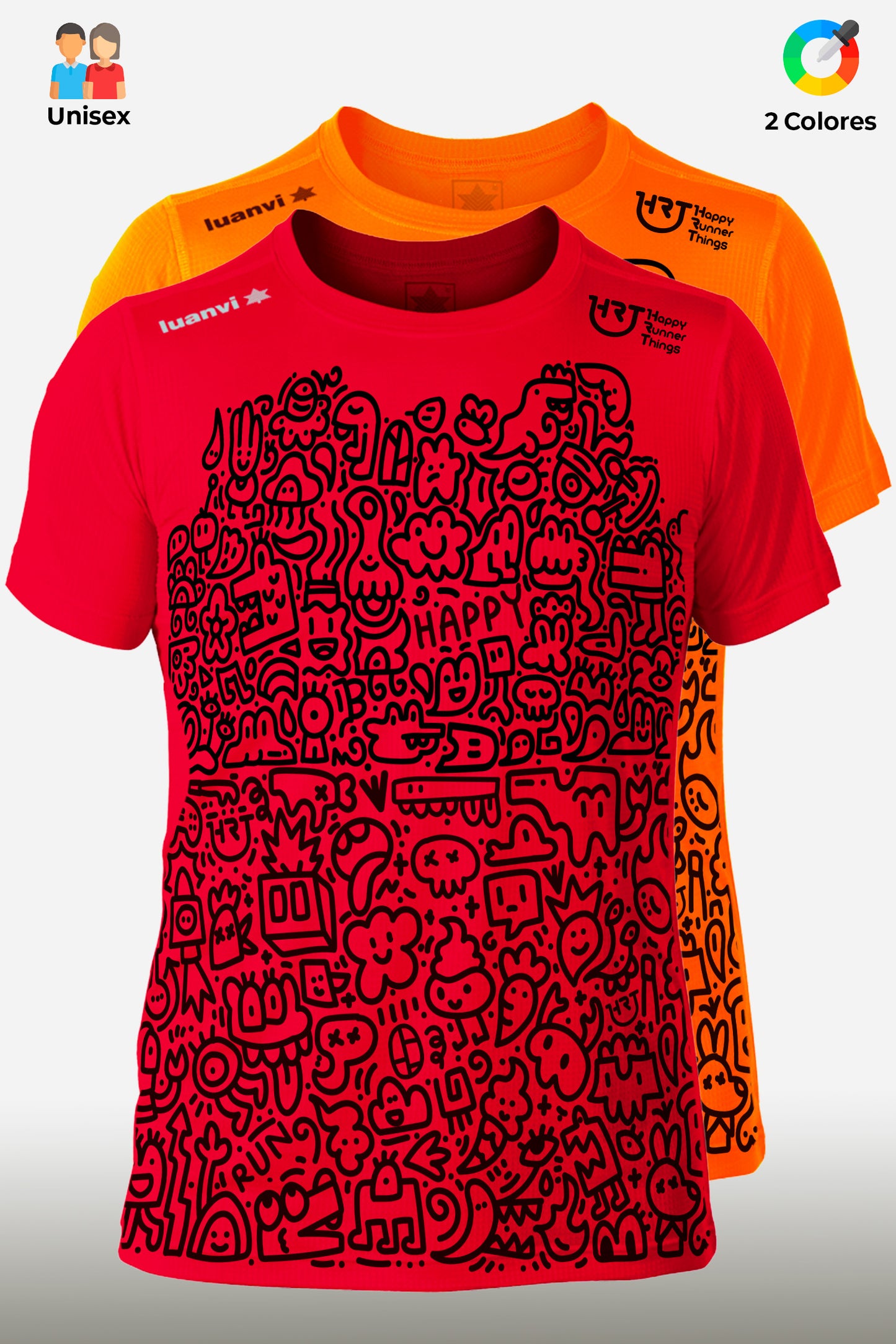 Doodles - Camiseta Running Unisex