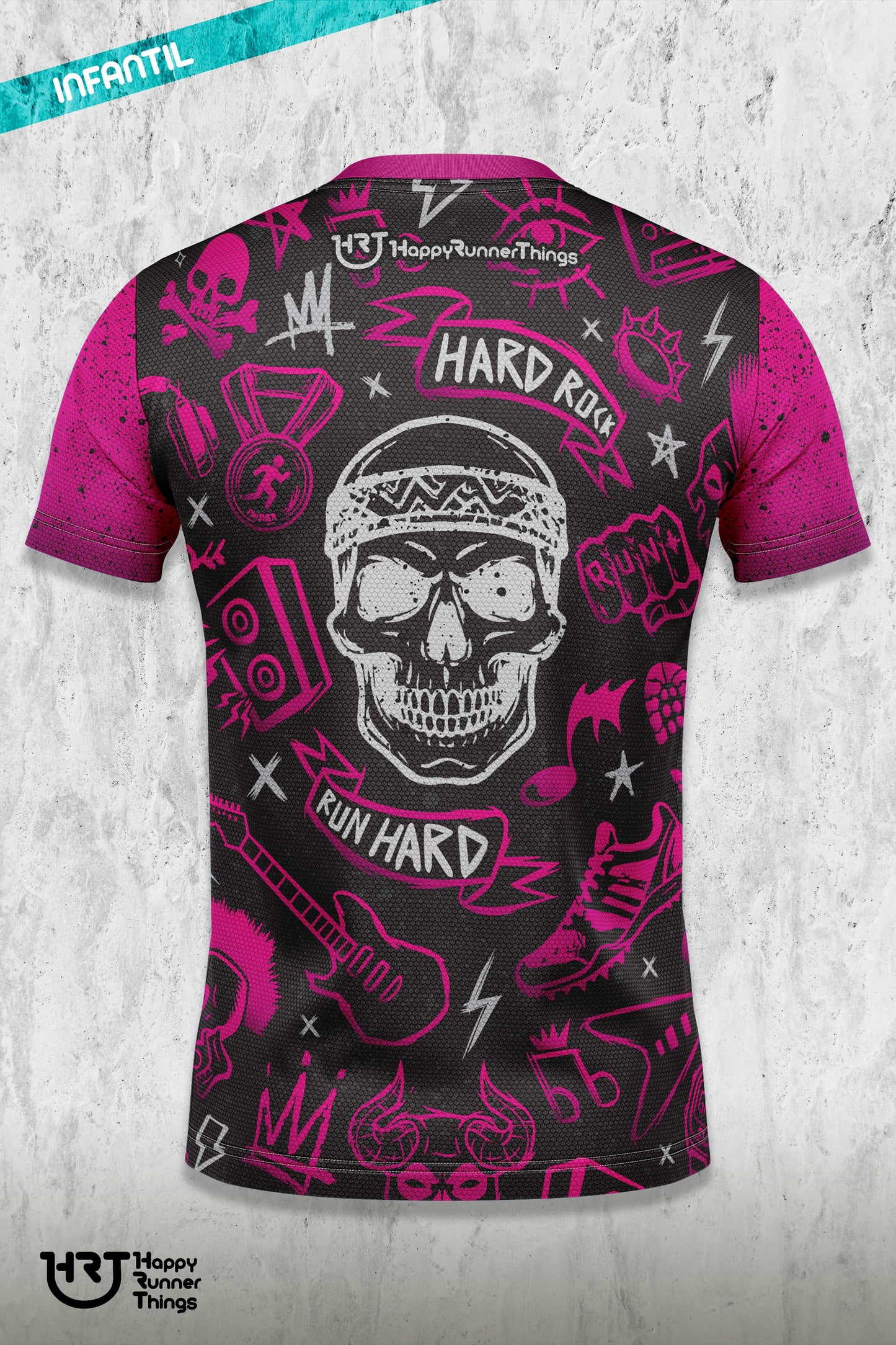 Rock & Run - Camiseta Técnica Infantil - Manga Corta - Lines PRO