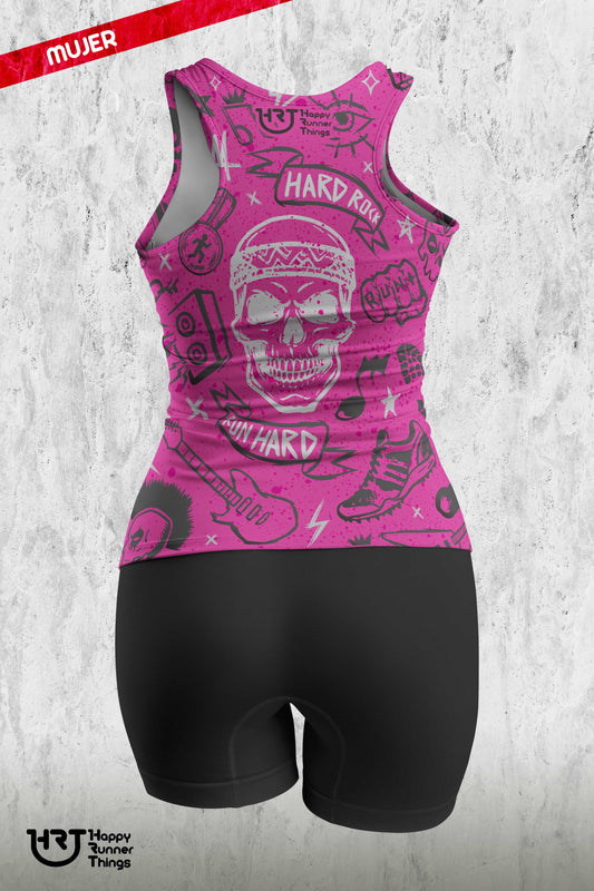 Rock & Run - Camiseta Técnica Mujer - Tirantes - Lines PRO