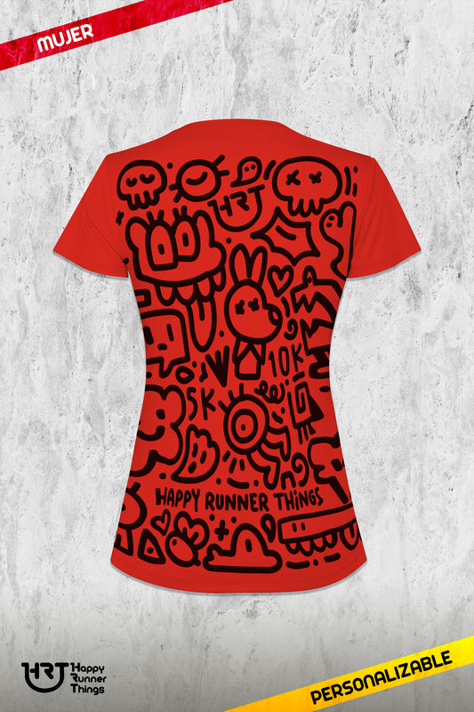 Big Doodles - Camiseta ECO Running Mujer - Manga Corta