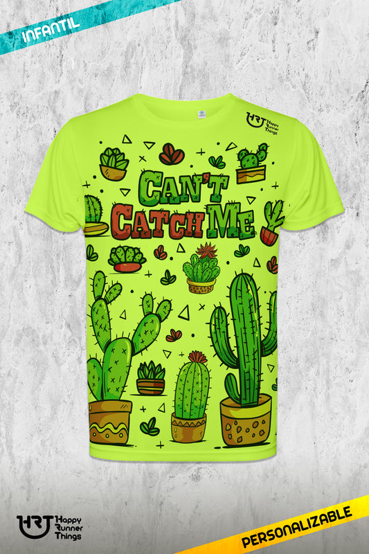 Can't Catch Me - Camiseta ECO Running Infantil - Manga Corta