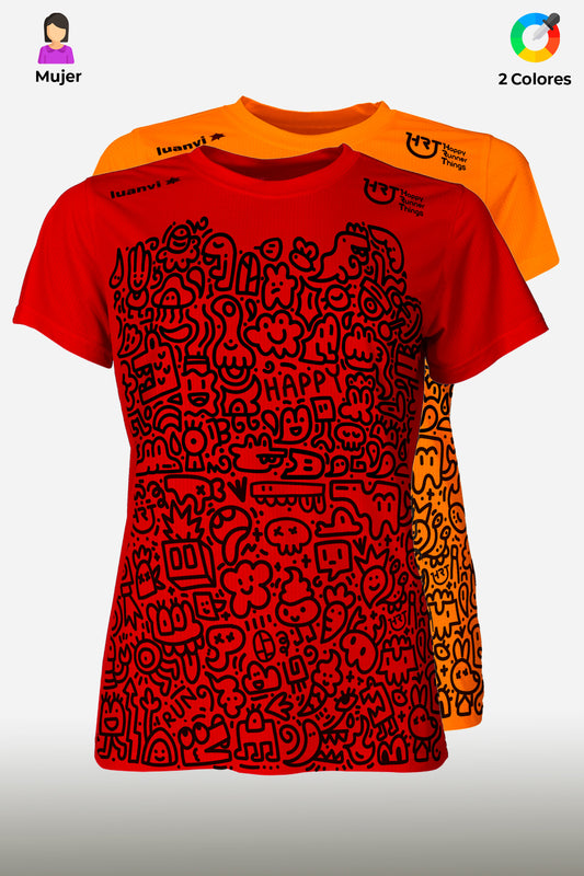 Doodles - Camiseta Running Mujer