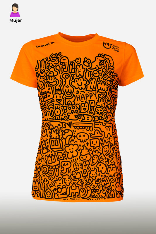 Doodles - Camiseta Running Mujer