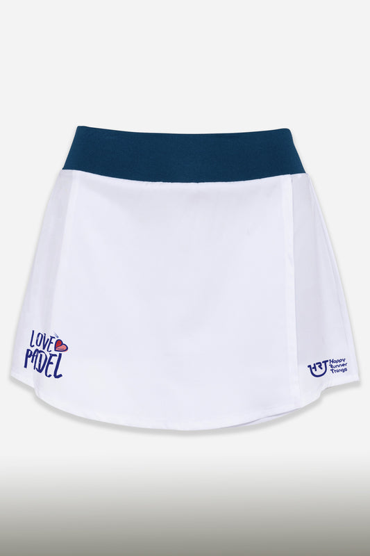 Love Padel - Pro - Falda con short integrado - Blanco/Navy