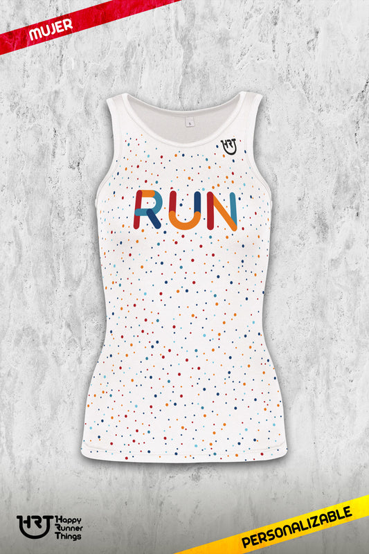 Run In Colors - Camiseta Running Mujer - Tirantes