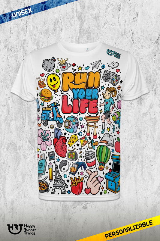 RUN YOUR LIFE - Camiseta ECO Unisex - Manga Corta