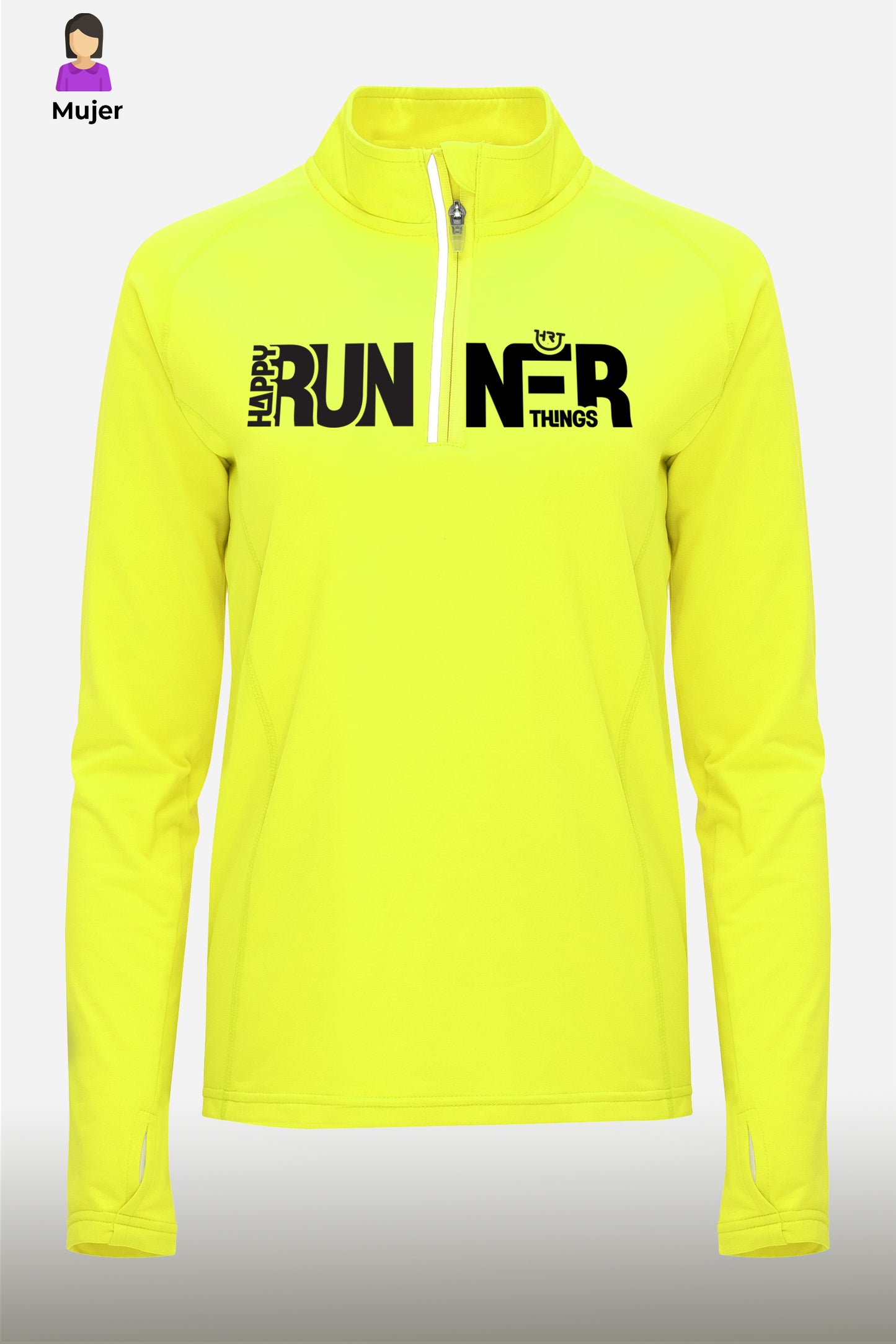 Happy Runner - Amarilo Fluor - Sudadera Técnica Mujer