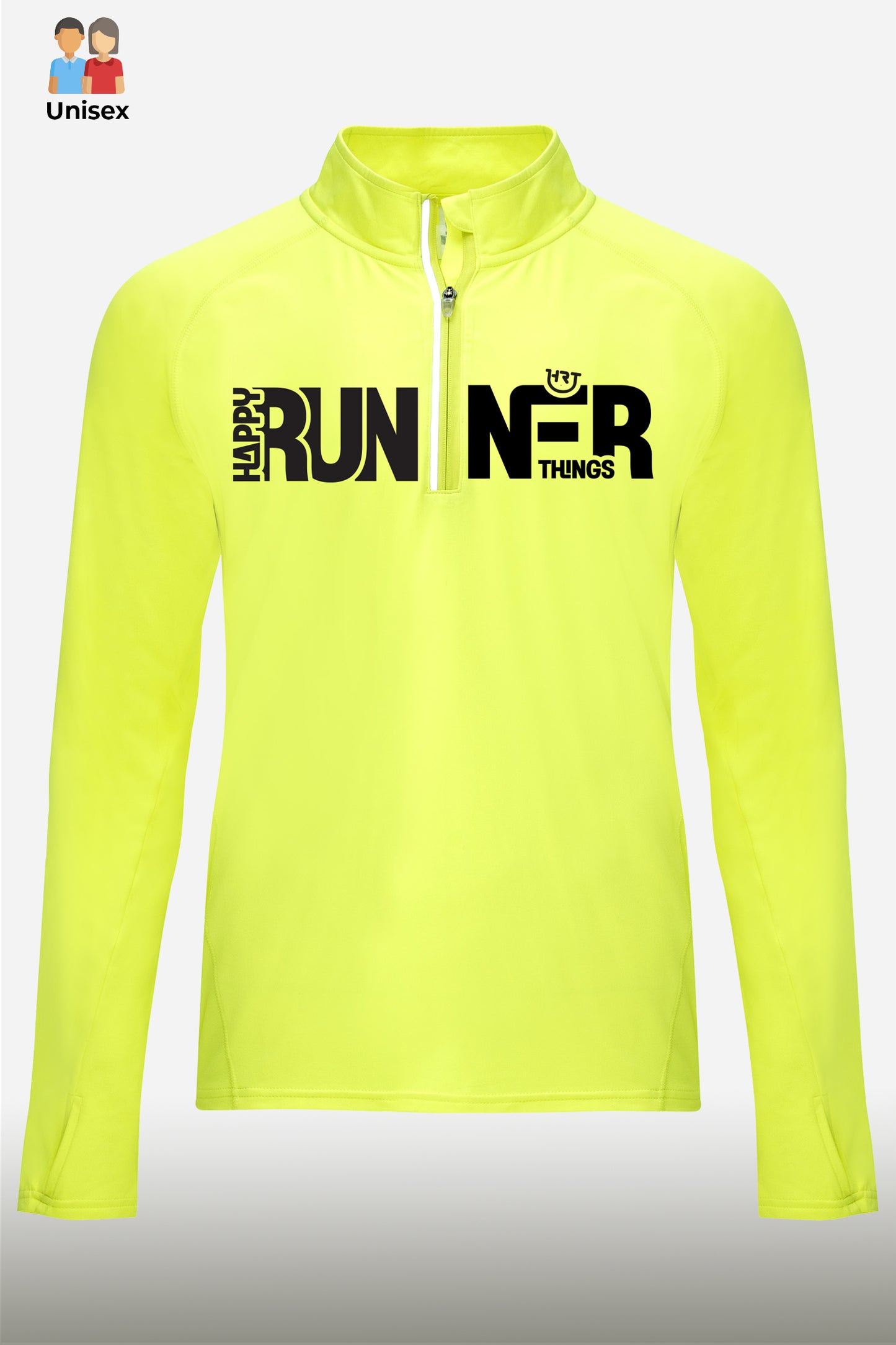Happy Runner - Amarillo Fluor - Sudadera Técnica Unisex