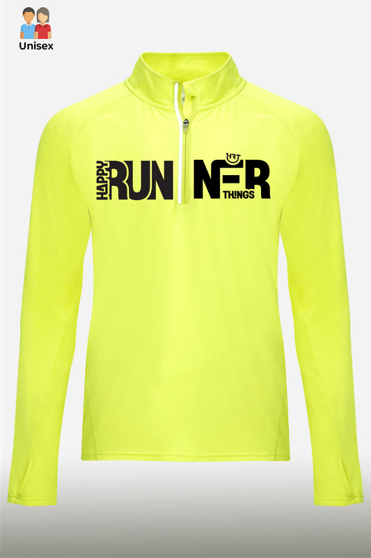 Happy Runner - Amarillo Fluor - Sudadera Técnica Unisex