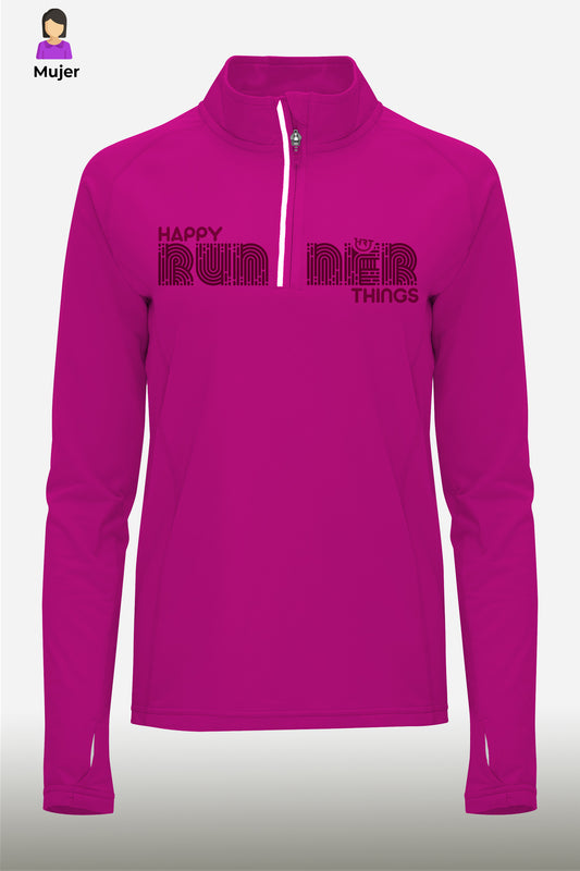 Happy Runner - Fucsia - Sudadera Técnica Mujer