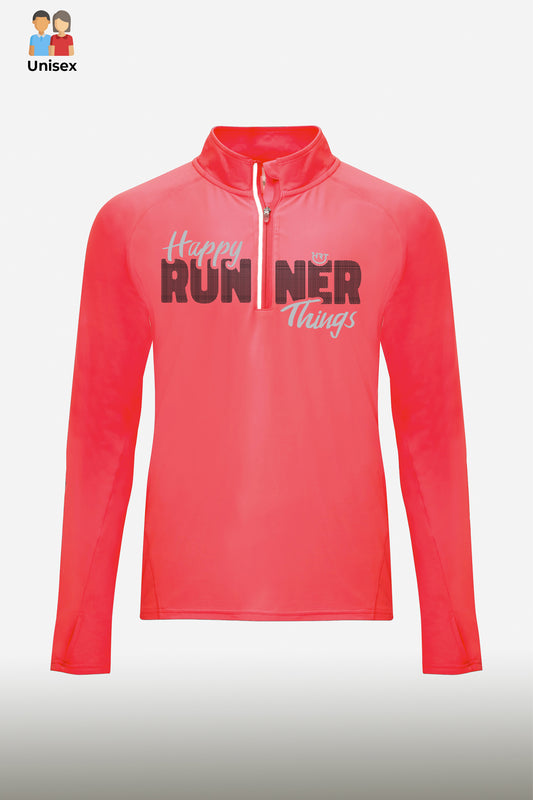 Happy Runner - Coral - Sudadera Técnica Unisex