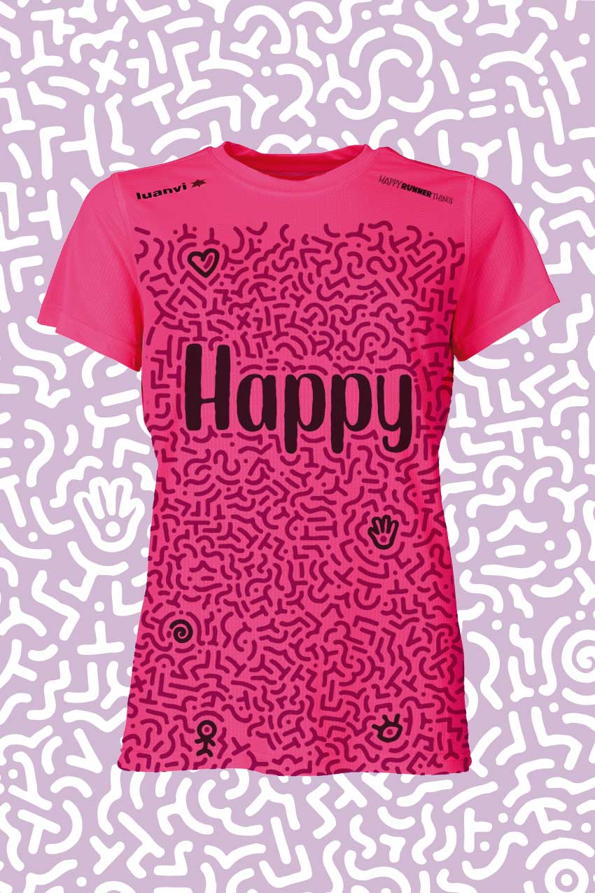 Happy & Playful - Camiseta Técnica Mujer – Happy Runner Things
