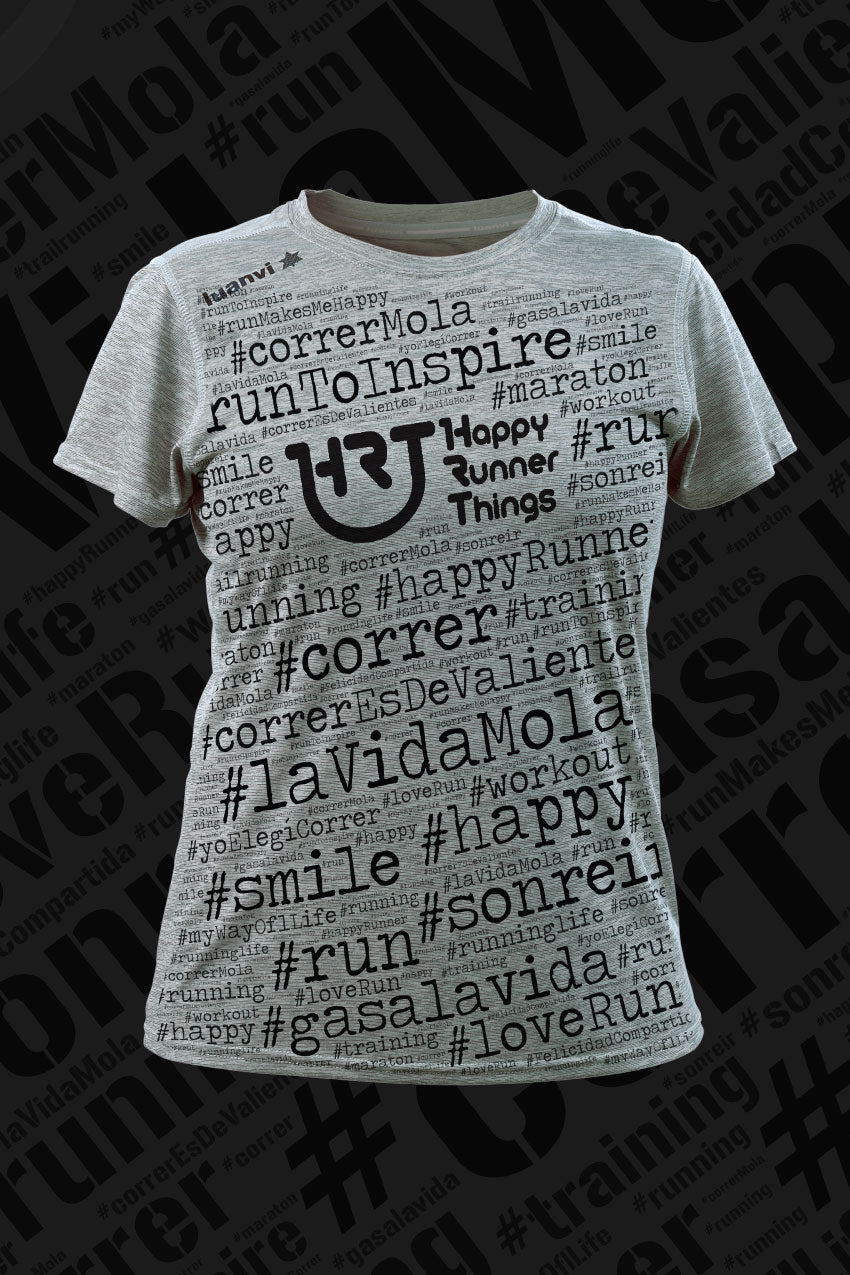 Hashtag  - Camiseta Running Mujer - Gris