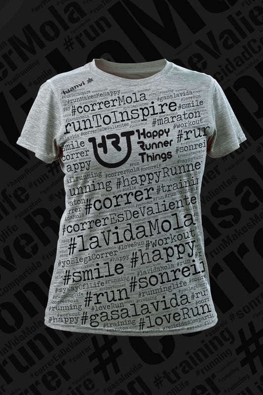 Hashtag  - Camiseta Running Mujer - Gris