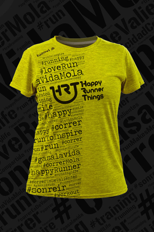 Hashtag  - Camiseta Running Mujer - Pistacho