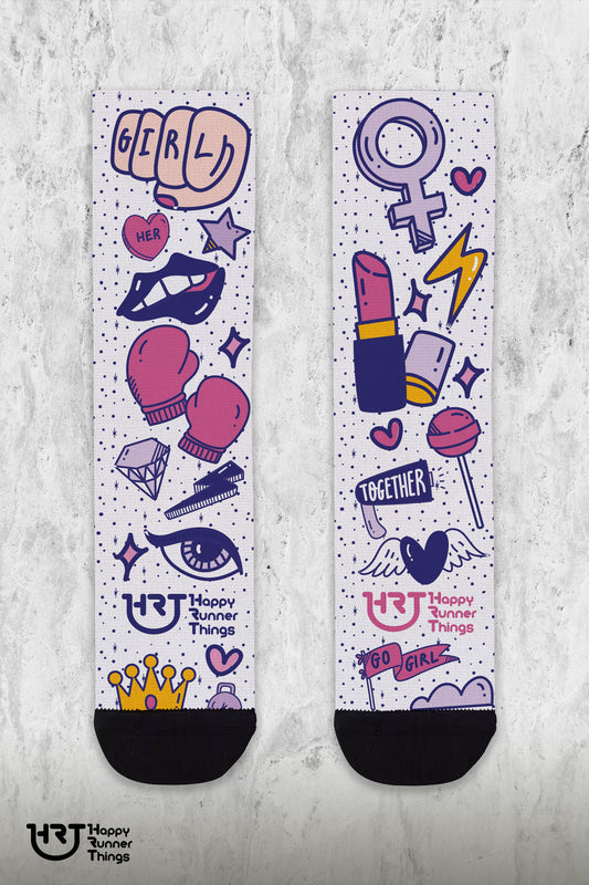 Girl Power - Calcetines - Caña Media-Alta
