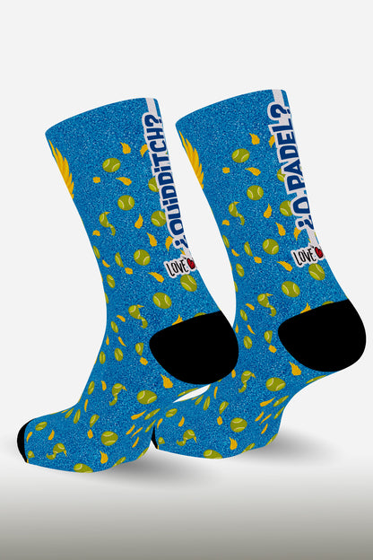 ¿Quidditch o Padel? - Calcetines Padel - Caña Media-Alta