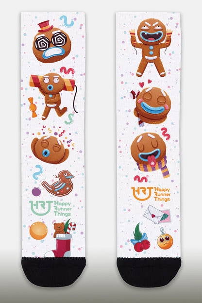 MeRun Christmas - Calcetines - Caña Media-Alta