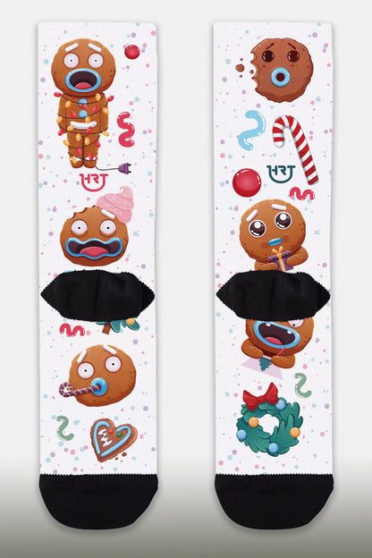 MeRun Christmas - Calcetines - Caña Media-Alta