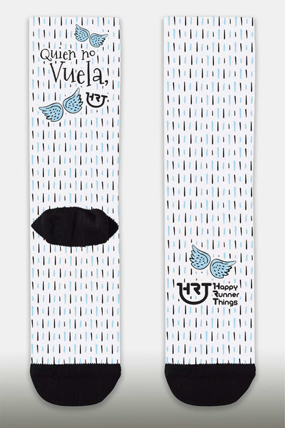 Quien no Vuela, Corre - Calcetines - Caña Media-Alta