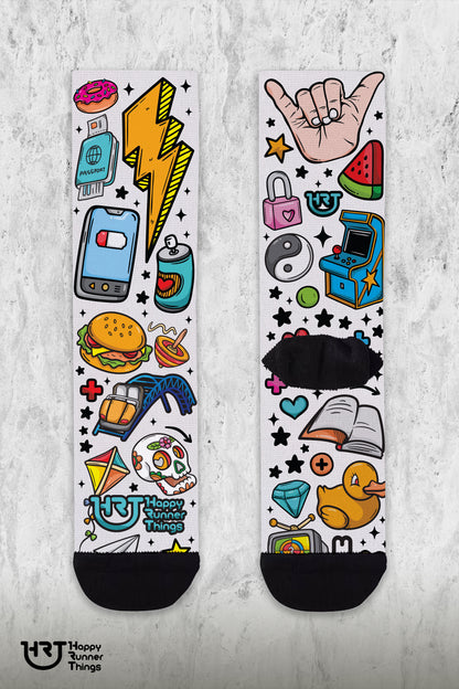RUN YOUR LIFE - Calcetines - Caña Media-Alta