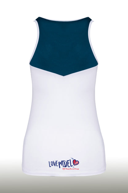 Love Padel - Pro - Camiseta Mujer - White-Blue