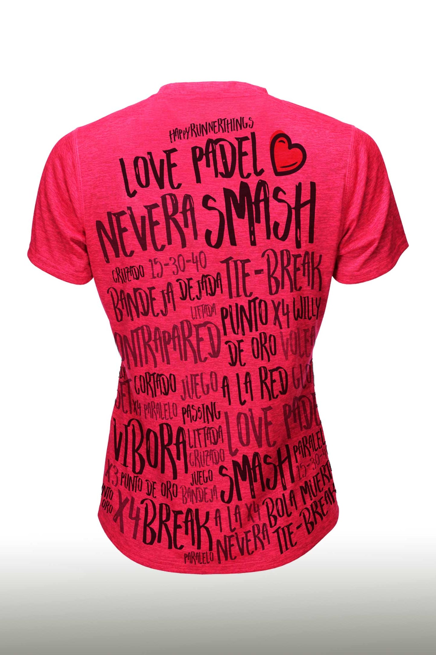 Love Padel - Camiseta Padel Mujer - Coral
