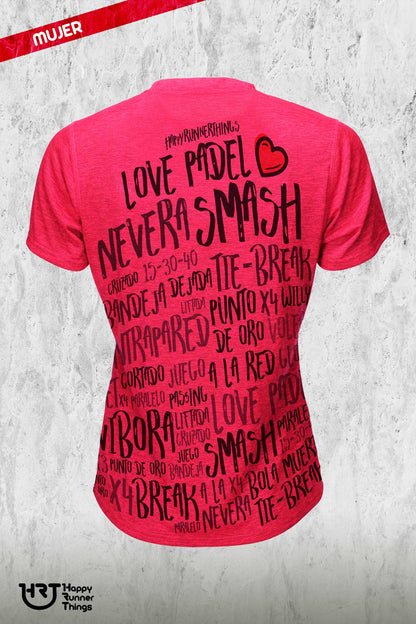 Love Padel - Camiseta Padel Mujer - Coral