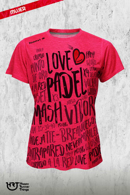 Love Padel - Camiseta Padel Mujer - Coral