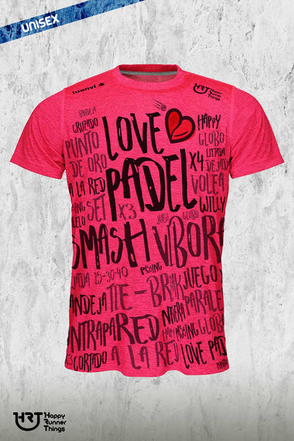 Love Padel - Camiseta Padel Unisex - Coral