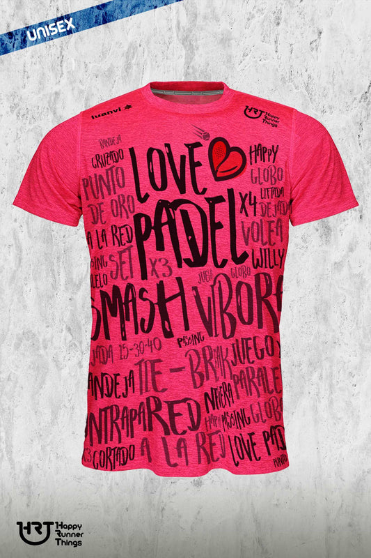 Love Padel - Camiseta Padel Unisex - Coral