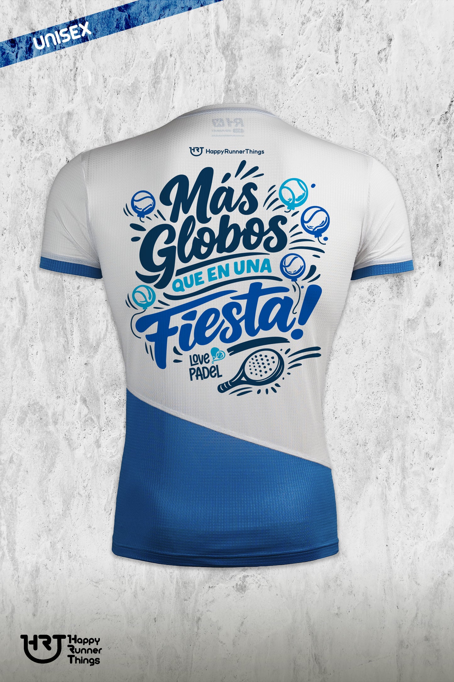 FIESTA DEL GLOBO - Camiseta LOVE PADEL Unisex - Manga Corta