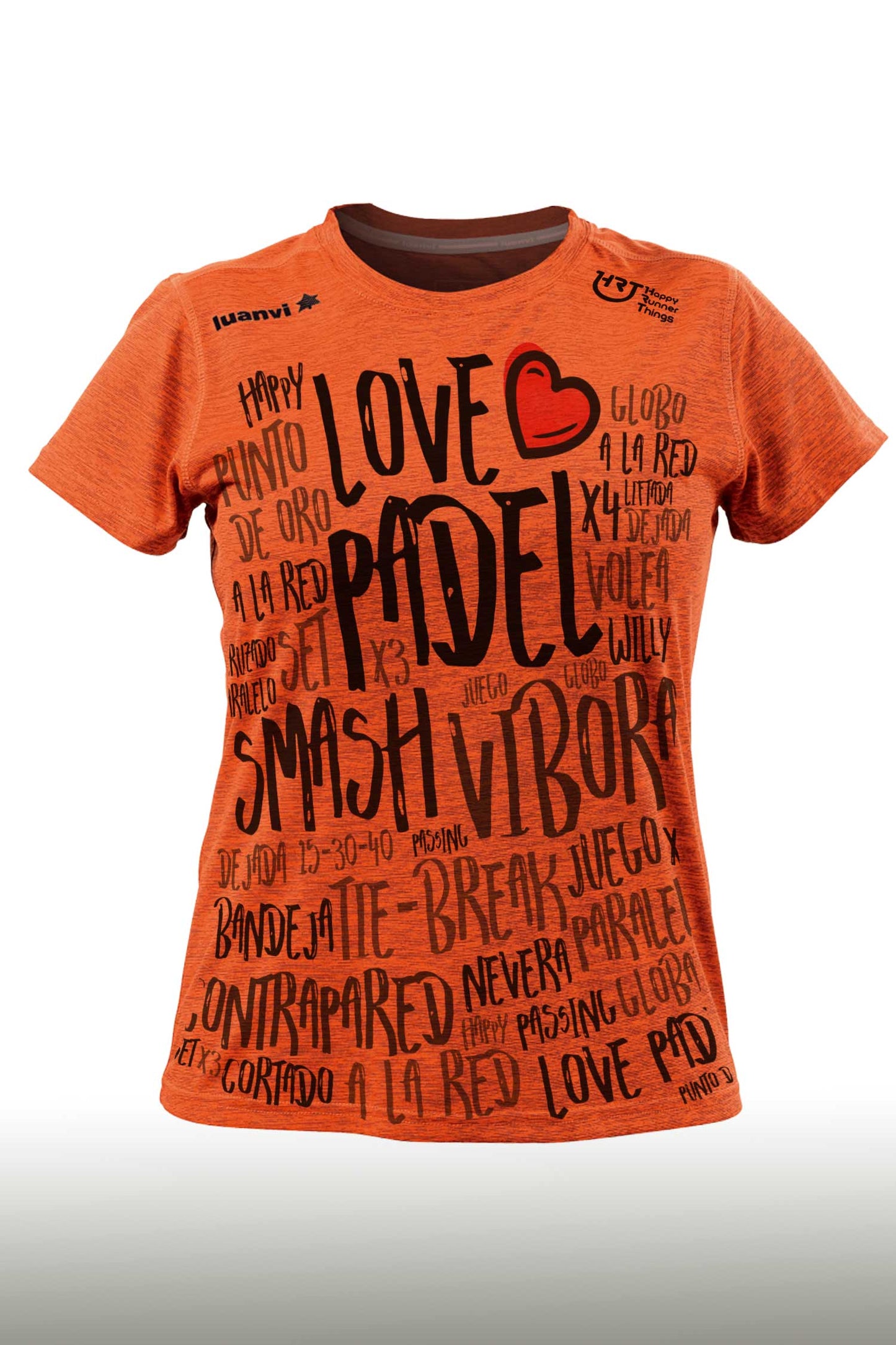 Love Padel - Camiseta Padel Mujer - Naranja