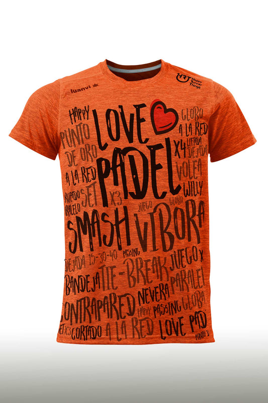 Love Padel - Camiseta Padel Unisex - Naranja