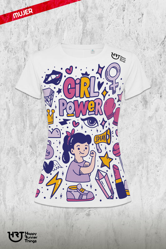 Girl Power - Camiseta ECO Running Mujer - Manga Corta