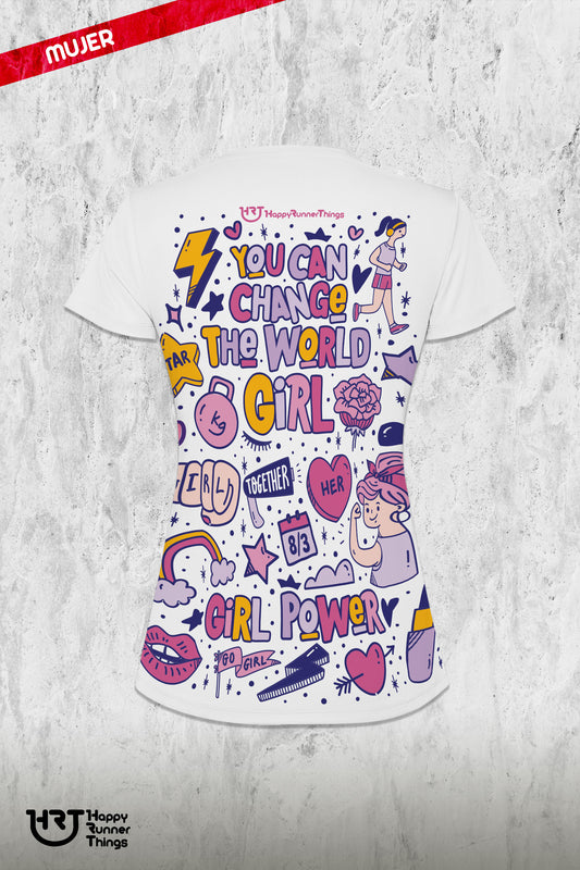 Girl Power - Camiseta ECO Running Mujer - Manga Corta