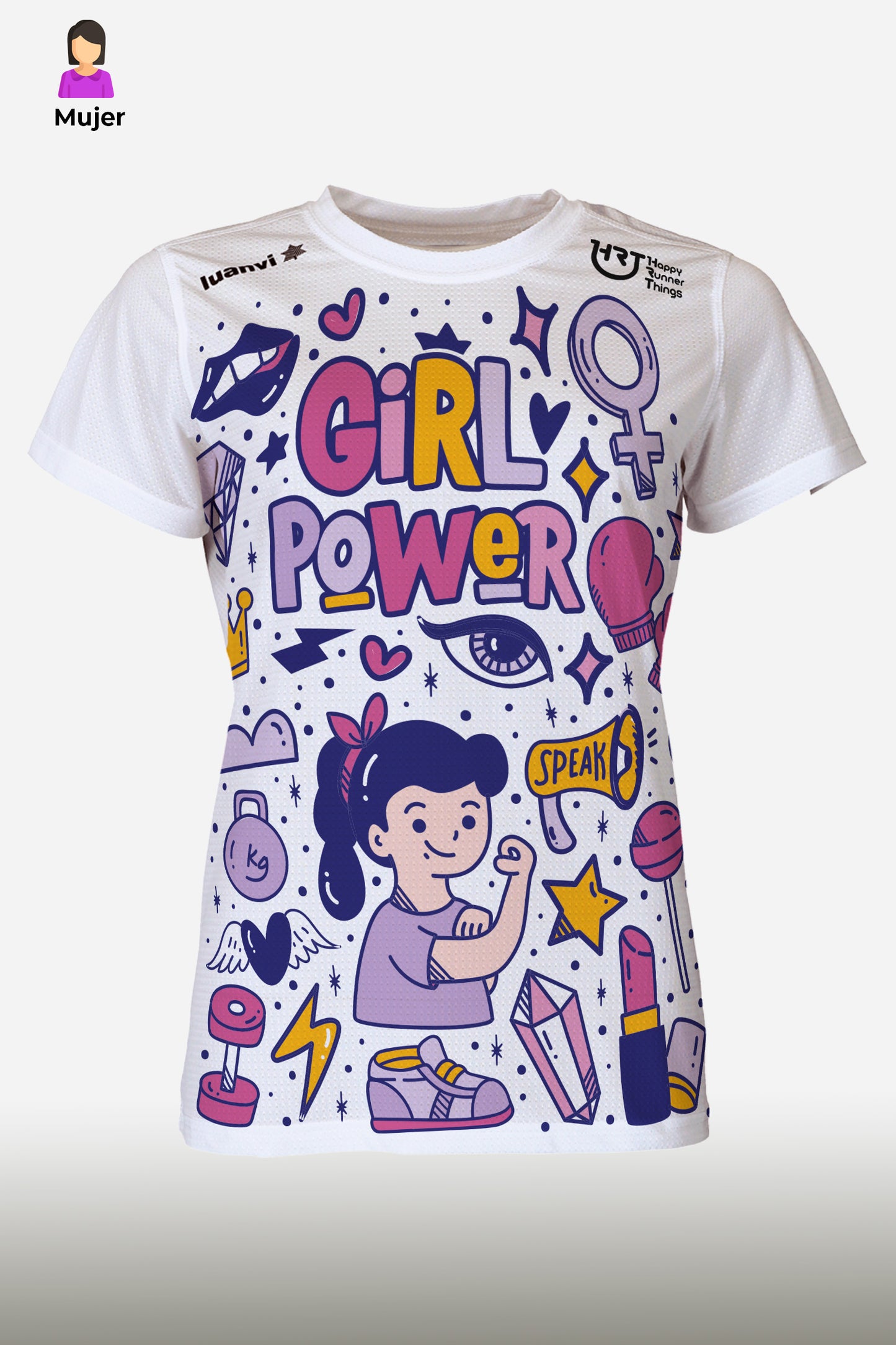 Girl Power - Camiseta ECO Running Mujer - Manga Corta