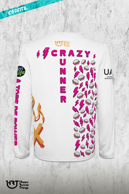 Crazy Run Club - 2026 - Camiseta Running Junior - Manga Larga