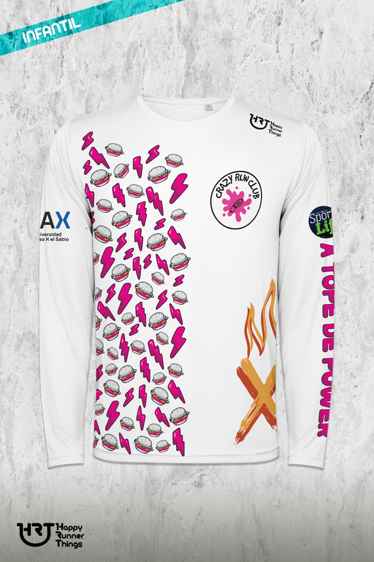 Crazy Run Club - 2026 - Camiseta Running Junior - Manga Larga