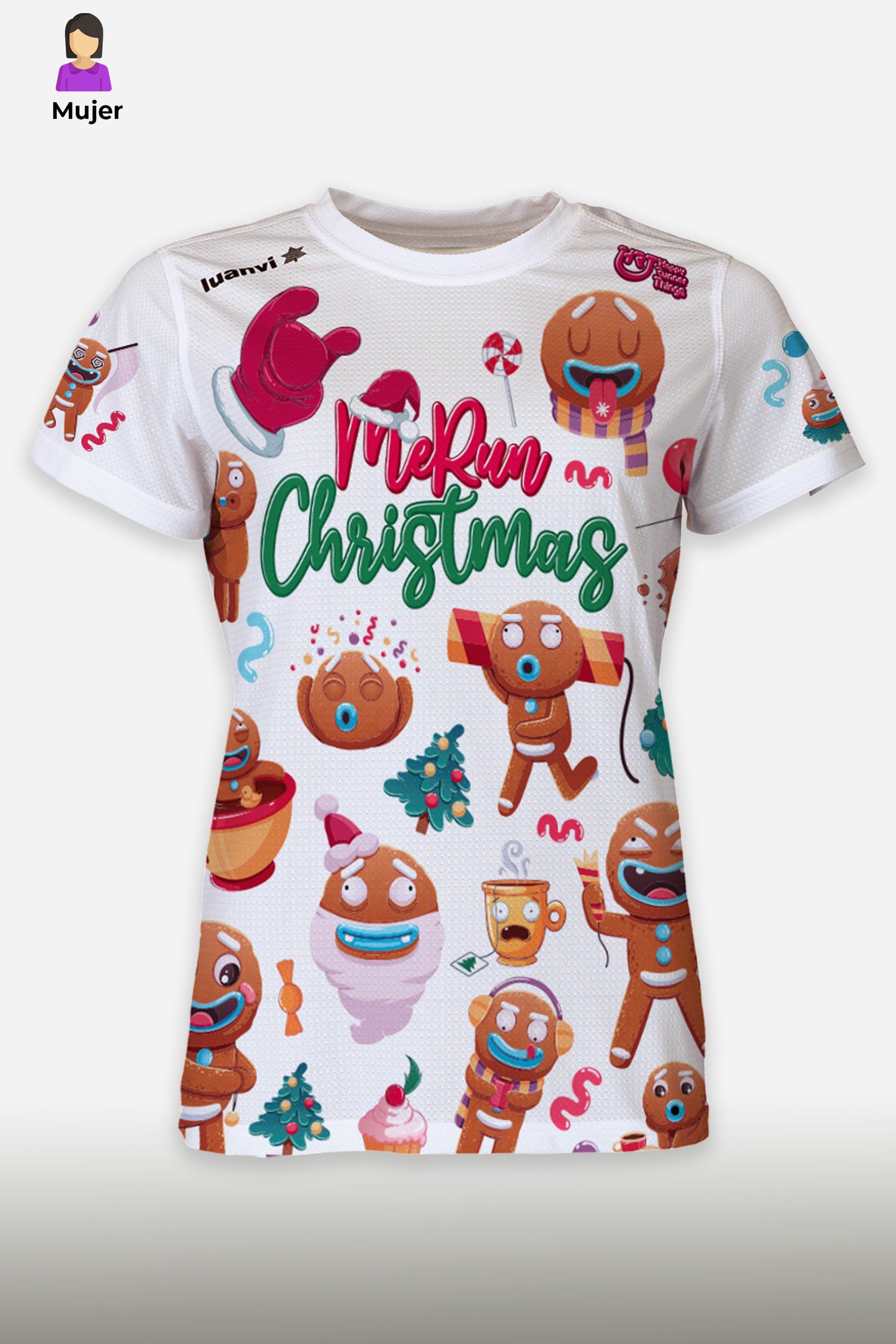 MeRun Christmas - Camiseta Running Mujer – Happy Runner Things