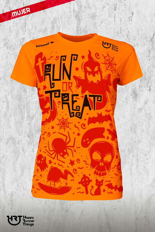 Run or Treat - Halloween - Camiseta Running Mujer