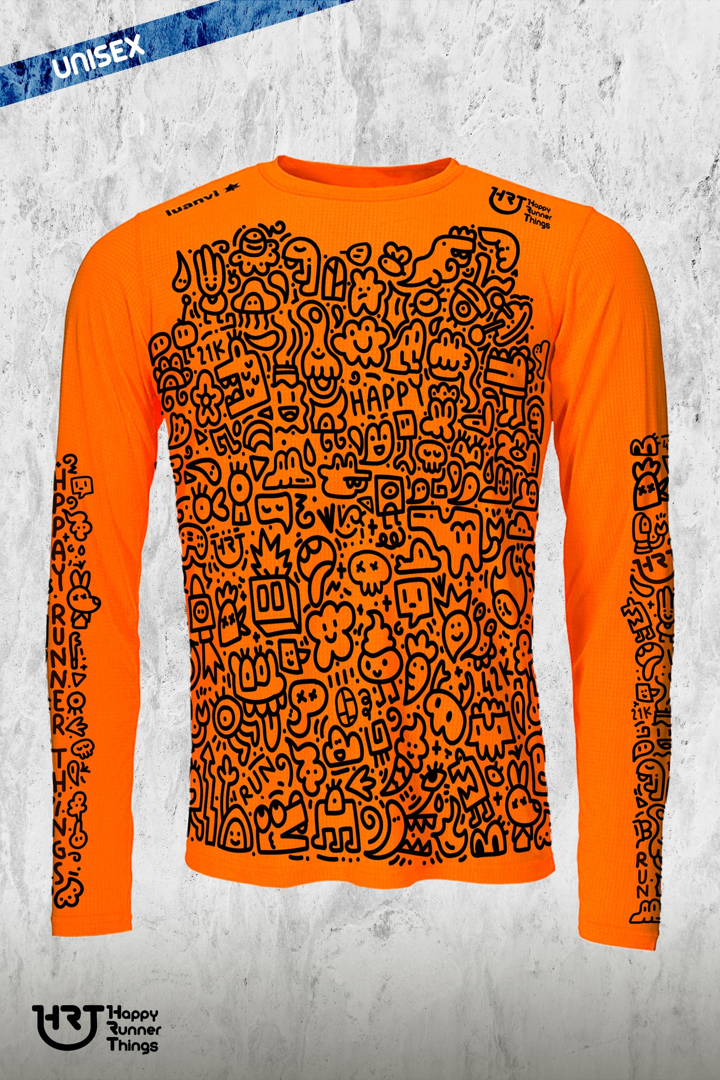 Doodles - Camiseta Técnica Unisex - Manga Larga