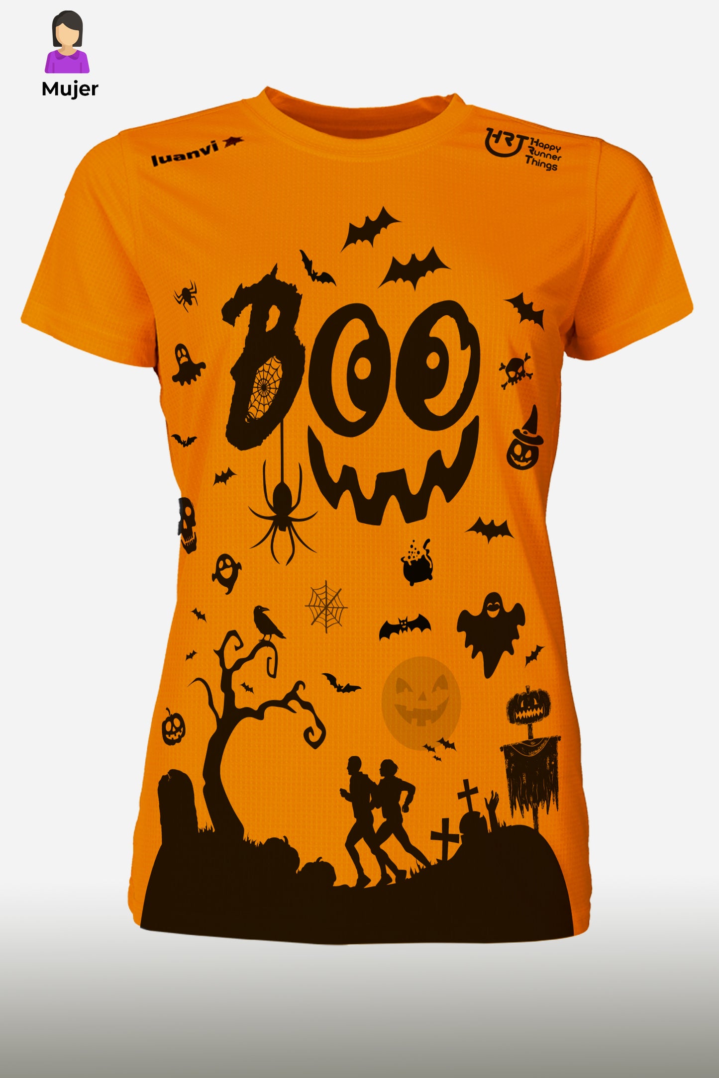 Boo/Halloween - Camiseta Running Mujer