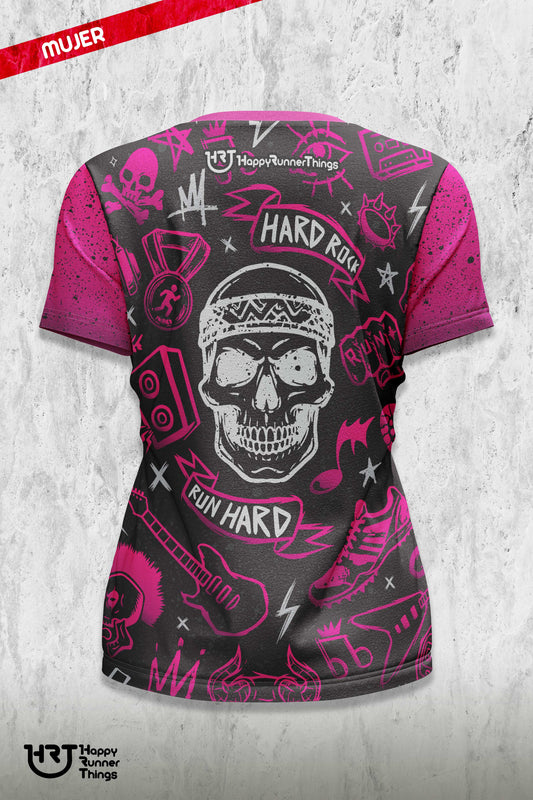 Rock & Run - Camiseta Técnica Mujer - Manga Corta - Lines PRO